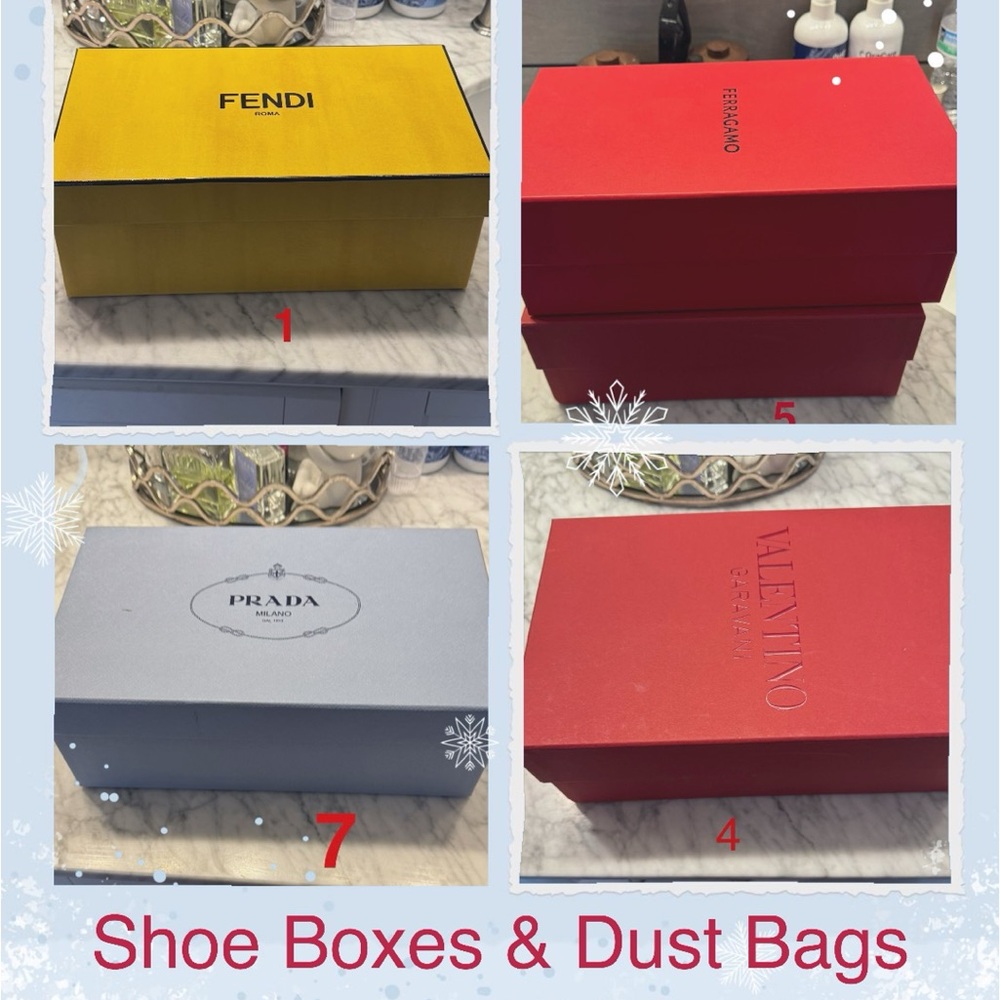 Designer Shoe Box /dust bags multiple